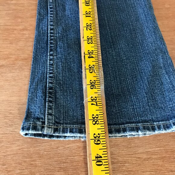 Miss Me Drew Flare Jeans Women 30 Blue Low Rise Distressed Stretch Medium Wash - Picture 6 of 12